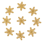Декор «Снежинки», набор 9 шт., цвет золото - Фото 1