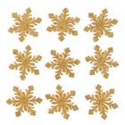 Декор «Снежинки», набор 9 шт., цвет золото - Фото 2