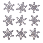 Декор «Снежинки», набор 9 шт., цвет серебро - Фото 2