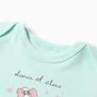 Боди детское с коротким рукавом, цвет ментоловый, рост 62 см - фото 24993615