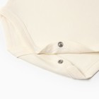 Боди детское с коротким рукавом, цвет молочный, рост 74 см (6-9 мес) - фото 24993712