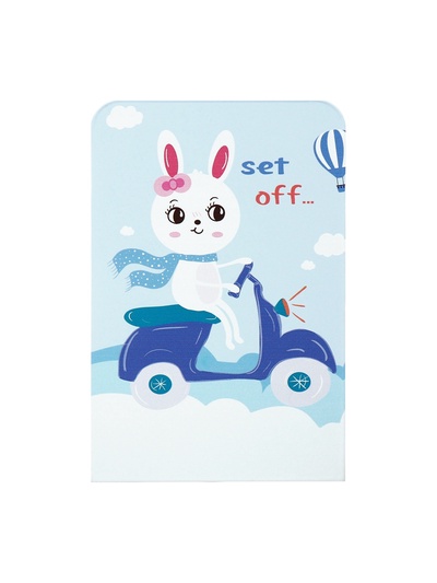 Держатель (ограничитель) подставка для книг, 2 штуки «Зверушки», голубой