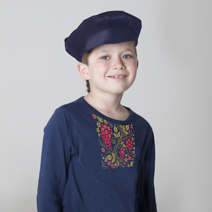 Карнавальный картуз русский, р. 53–55, синий габардин - Фото 1