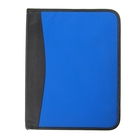 Папка на молнии с 3-х сторон формат А4 с отделениями для визиток сине-черная УЦЕНКА - Фото 1