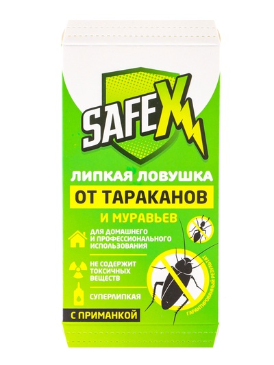 Клеевая ловушка-домик от тараканов и муравьев SAFEX, набор, 10 шт.