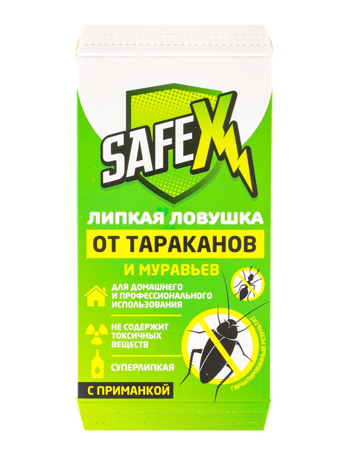 Клеевая ловушка-домик от тараканов и муравьев SAFEX, набор, 10 шт. - Фото 1