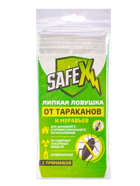Клеевая ловушка-домик от тараканов и муравьев SAFEX, набор, 10 шт.