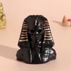 Подставка для благовоний "Скелет Фараона" 10х8,5 см черный,золотые полоски - фото 25295248