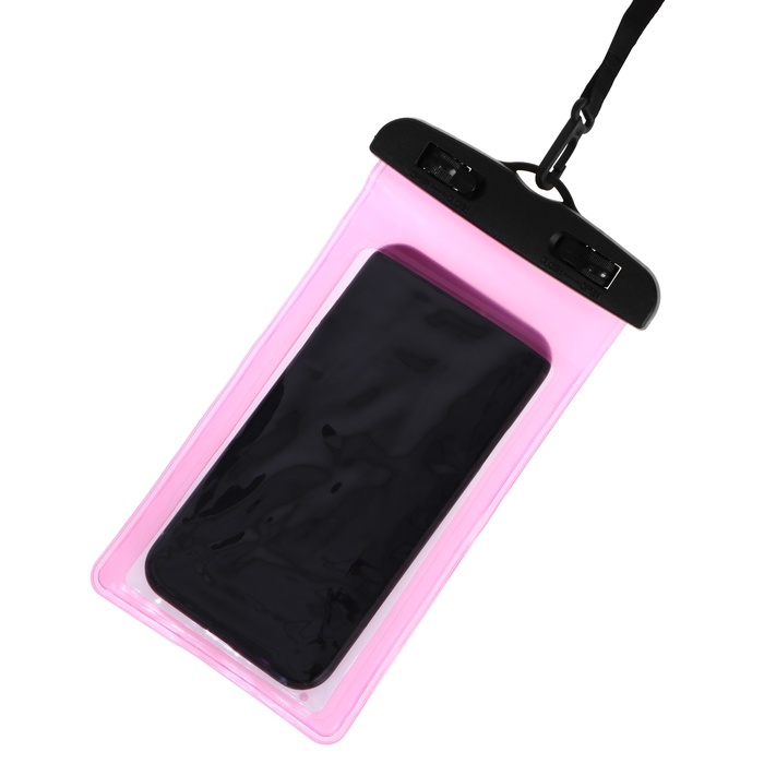 Чехол водонепроницаемый Luazon, для телефонов, размер 20×10.5 см, розовый