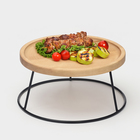 Подставка для блюд, 20×25 см, высота 10 см, цвет черный - фото 25333930