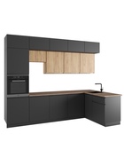 Кухонный гарнитур угловой в потолок «Виктория», 3000×1600 мм, цвет графит/дуб крафт - Фото 8