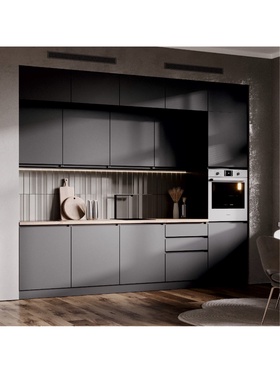 Кухонный гарнитур в потолок «Виктория», 3000 мм, цвет графит 10687916