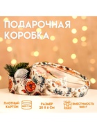 Коробка подарочная новогодняя с окном «Мандаринки», 20×6 см - Фото 1