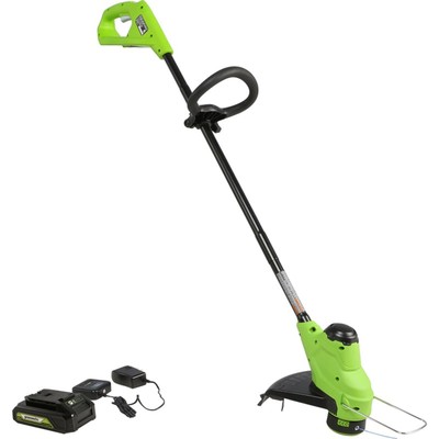 Триммер аккумуляторный Greenworks G24LT25, 24 В, АКБ на 2 Ач и ЗУ, 25 см, леска 1.6 мм