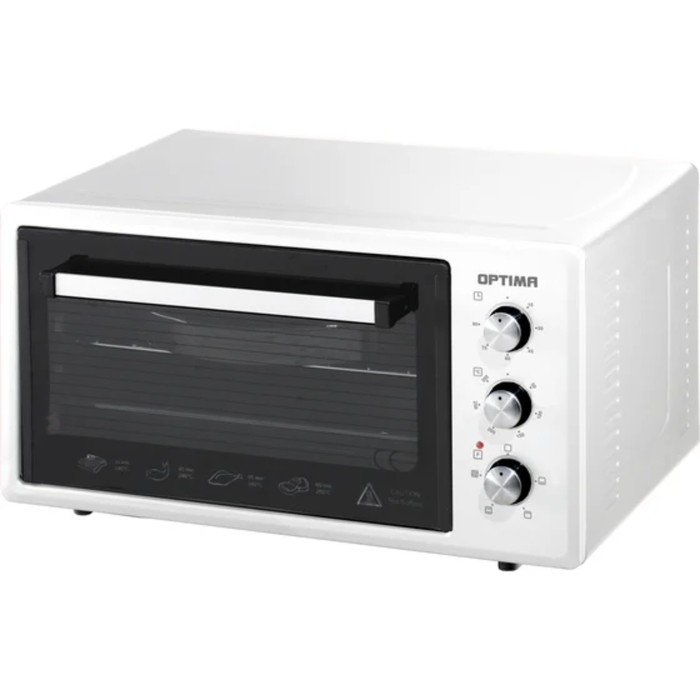 

Мини-печь OPTIMA OFC-48W, 1600 Вт, 48 л, 50-300°С, таймер, белая