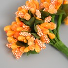 Набор декоративных букетиков (12 шт) "Ягодки" длина 9,5 см, оранжевый - фото 25296016