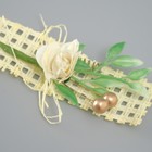 Набор декоративных букетиков (12 шт) "Розочка"  5х9 см, молочный (комплект 4 шт) - фото 25296038