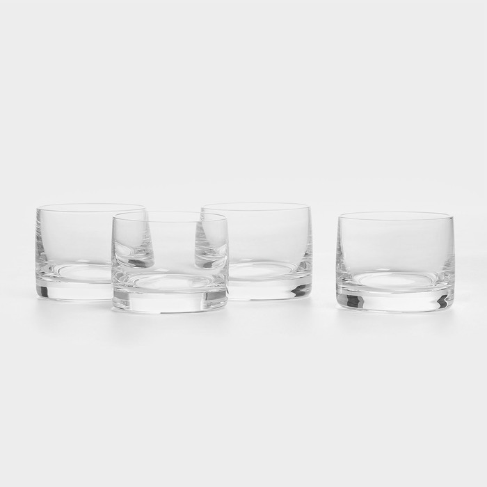 Набор стаканов для виски «Идеал», 110 мл, 4 шт., хрустальное стекло, прозрачный - Фото 1