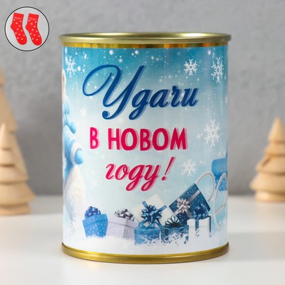 Носки женские в банке «Удачи в новом году», цвет красный
