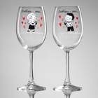 Бокалы для вина с надписью Love is..., 2 шт. по 360 мл, 18+ - Фото 2