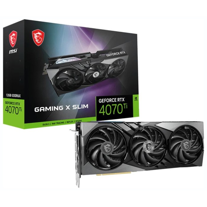 Видеокарта MSI PCI-E 4.0 RTX 4070 Ti GAMING X SLIM 12G NVIDIA GeForce RTX 4070TI 12Gb 192bi   107039 - фото 51618953