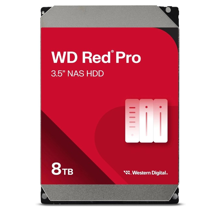 Жесткий диск WD SATA-III 8TB WD8005FFBX NAS Red Pro (7200rpm) 256Mb 3.5" - Фото 1