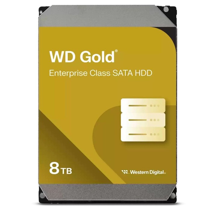 Жесткий диск WD SATA-III 8TB WD8005FRYZ Desktop Gold 512E (7200rpm) 256Mb 3.5" - Фото 1