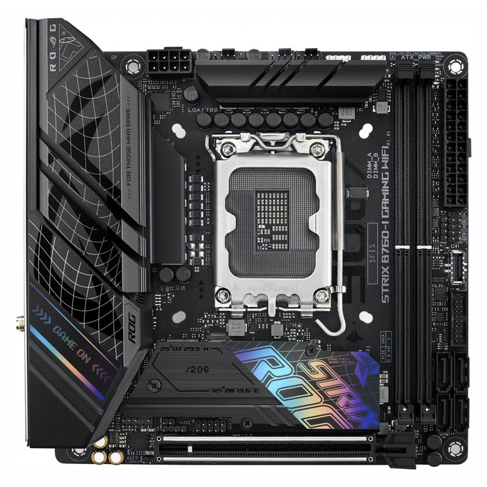 Материнская плата Asus ROG STRIX B760-I GAMING WIFI Soc-1700 Intel B760 2xDDR5 mini-ITX AC`   107040 - фото 51619262