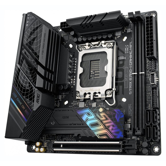 Материнская плата Asus ROG STRIX B760-I GAMING WIFI Soc-1700 Intel B760 2xDDR5 mini-ITX AC`   107040 - фото 51619263