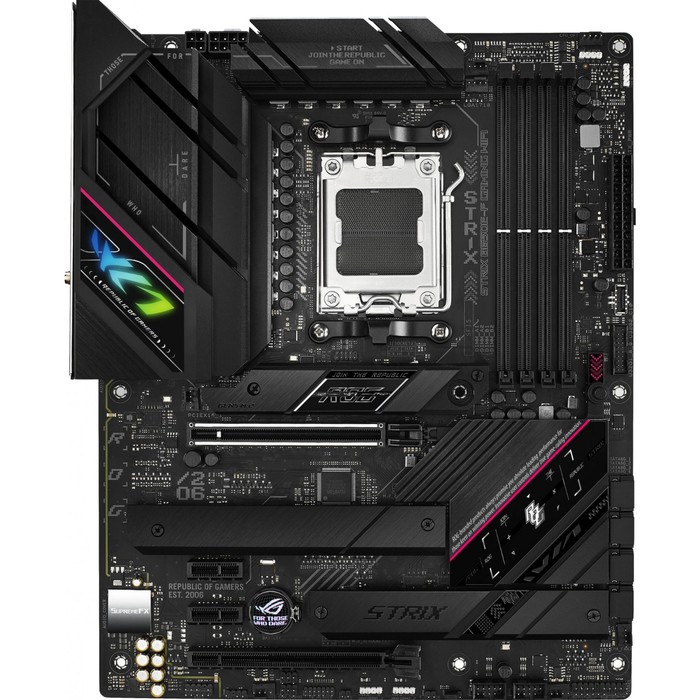 Материнская плата Asus ROG STRIX B650E-F GAMING WIFI SocketAM5 AMD B650 4xDDR5 ATX AC`97 8c   107040 - фото 51619364