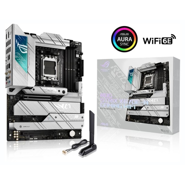 Материнская плата Asus ROG STRIX X670E-A GAMING WIFI SocketAM5 AMD X670 4xDDR5 ATX AC`97 8c   107040 - фото 51619387