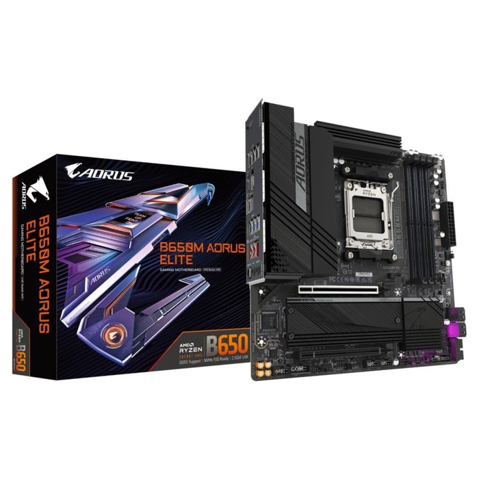 Материнская плата Gigabyte B650M AORUS ELITE SocketAM5 AMD B650 mATX AC`97 8ch(7.1) 2.5Gg R   107040 - фото 51656116