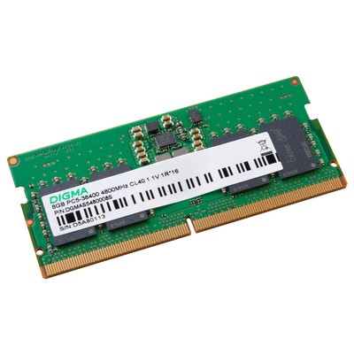 Память DDR5 8GB 4800MHz Digma DGMAS5480008S RTL PC5-38400 CL40 SO-DIMM 262-pin 1.1В single   1070407