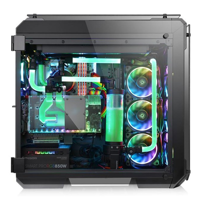 Корпус Thermaltake View 71 TG черный без БП ATX 9x120mm 4x140mm 2xUSB2.0 2xUSB3.0 audio bot   107042 - фото 51620137