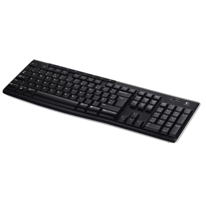 Клавиатура Logitech K270 черный/белый USB беспроводная Multimedia (920-003757) - фото 51620159