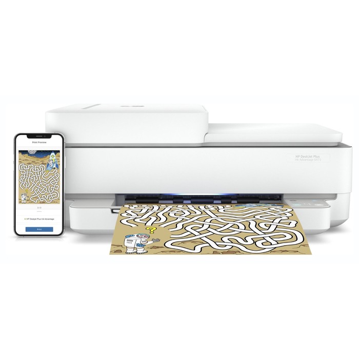 МФУ струйный HP DeskJet Ink Advantage 6475 (5SD78C) A4 Duplex WiFi USB белый - фото 51620422