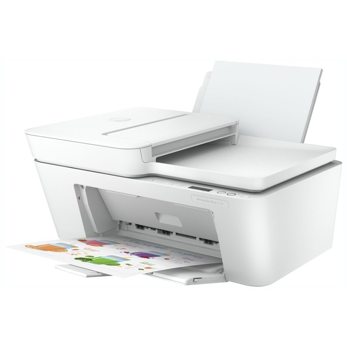 МФУ струйный HP DeskJet Plus 4120 (3XV14B) A4 WiFi USB белый - фото 51620426