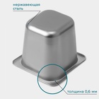 Гастроёмкость GN 1/6 Hanna Knövell, 2.3 л, 150 мм, 17.5×16.5×14.5 см, толщина 0.6 мм, нержавеющая сталь - Фото 3