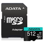 Карта памяти microSDXC 512GB A-Data AUSDX512GUI3V30SA2-RA1 Premier Pro + adapter - Фото 1