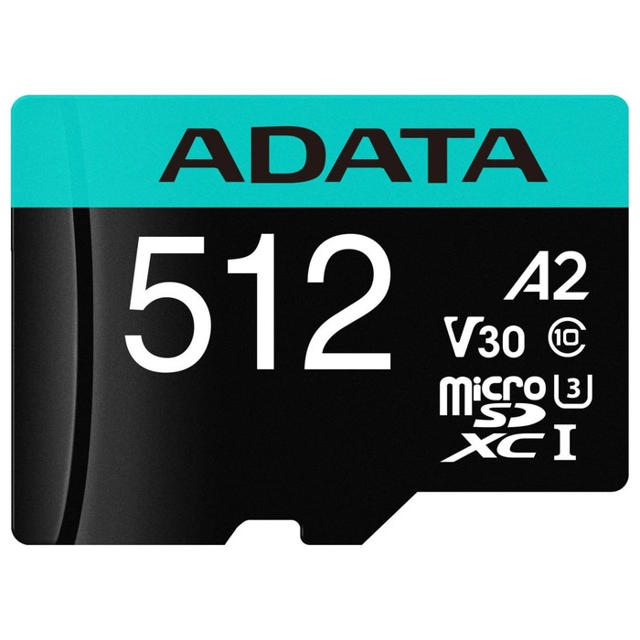 Карта памяти microSDXC 512GB A-Data AUSDX512GUI3V30SA2-RA1 Premier Pro + adapter - фото 51620493