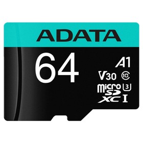 Карта памяти microSDXC 64GB A-Data AUSDX64GUI3V30SA2-RA1 Premier Pro + adapter