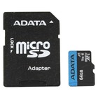 Карта памяти microSDXC 64GB A-Data AUSDX64GUICL10A1-RA1 Premier Pro + adapter - Фото 2