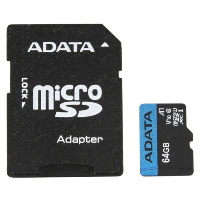 Карта памяти microSDXC 64GB A-Data AUSDX64GUICL10A1-RA1 Premier Pro + adapter - фото 51620499