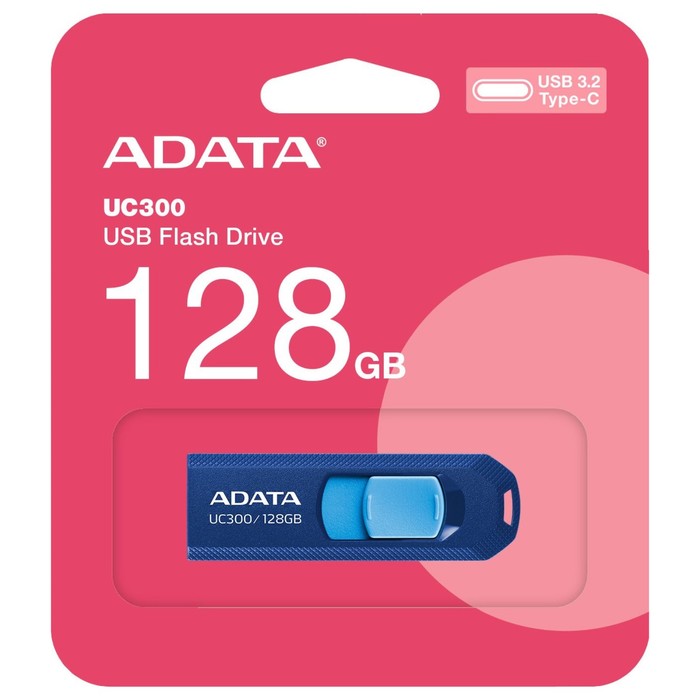 Флешка A-Data 128GB Type-C UC300 ACHO-UC300-128G-RNB/BU USB3.2 синий/голубой - фото 51620528