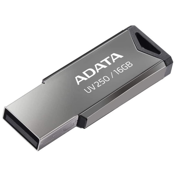 Флешка A-Data 16GB UV250 AUV250-16G-RBK USB2.0 серебристый - фото 51649529