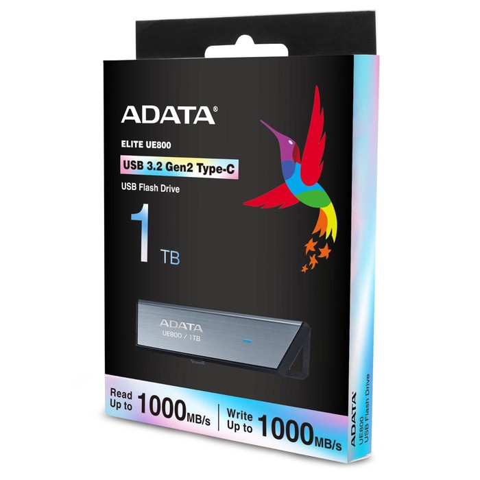 Флешка A-Data 1TB Type-C UE800 AELI-UE800-1T-CSG USB3.2 серебристый - фото 51620545