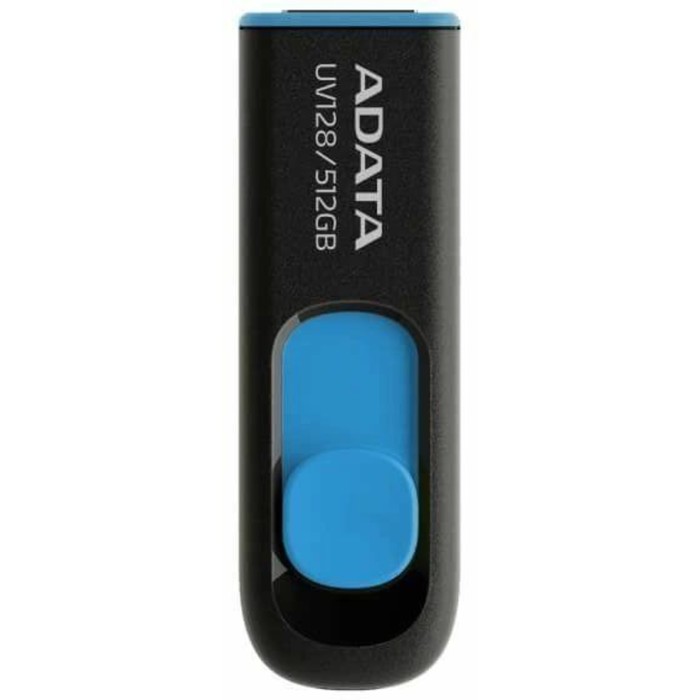 Флешка A-Data 512GB DashDrive UV128 AUV128-512G-RBE USB3.0 черный/синий - фото 51620566