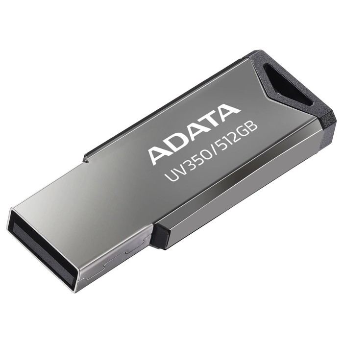 Флешка A-Data 512GB UV350 AUV350-512G-RBK USB3.0 серебристый - фото 51620572