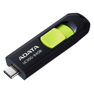 Флешка A-Data 64GB Type-C UC300 ACHO-UC300-64G-RBK/GN USB3.2 черный/зеленый
