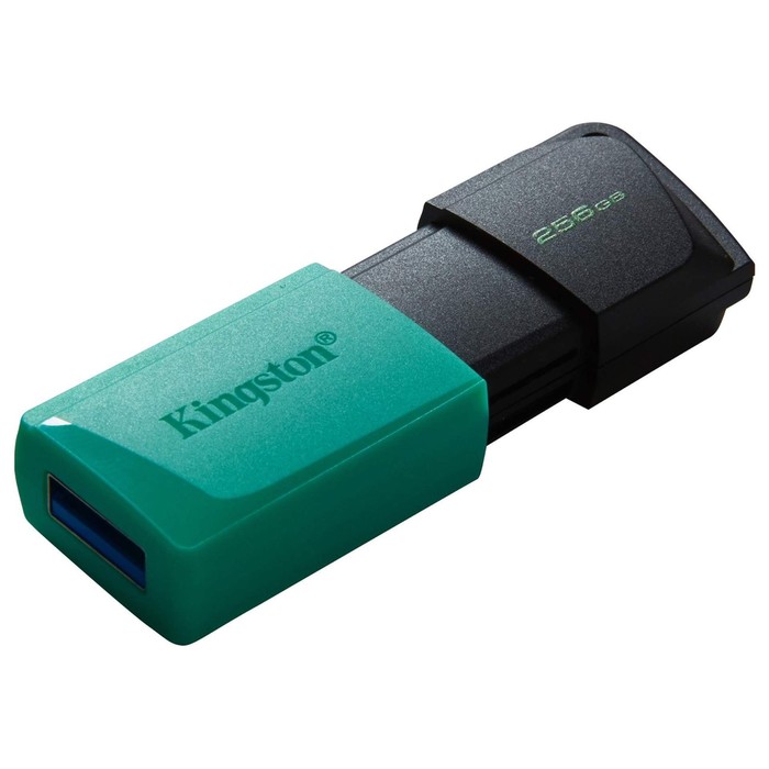 Флешка Kingston 256GB DataTraveler Exodia M DTXM/256GB USB3.0 черный/зеленый - фото 51620703